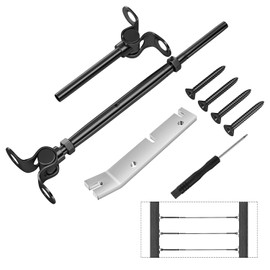 CKE 20 Pairs 1/8" Black Cable Railing Hardware Kit Swage Toggle Turnbuckle for Wood Post, T316 Stainless Steel Black Deck Cable Railing System Angle 180° Adjustable Black Deck Railing for Stairs BCR25