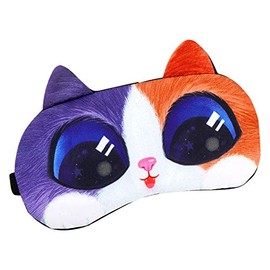 HXINFU 3D Fluffy Sleeping Eye Mask for Kids Cute Light Cover Eyeshade