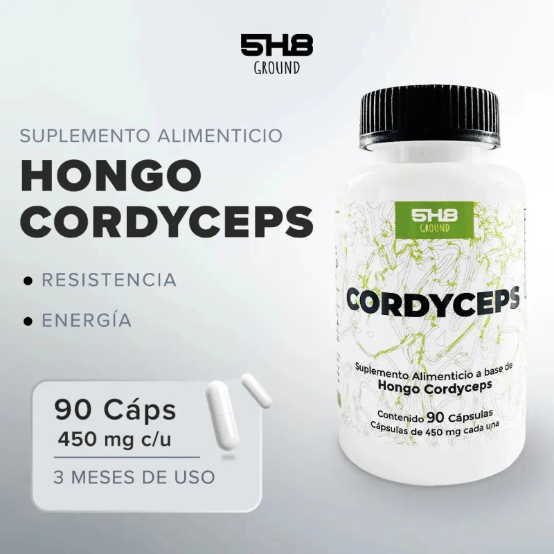5h8 Hongo Cordyceps Energía Vitalidad Cápsulas 400mg Sabor
