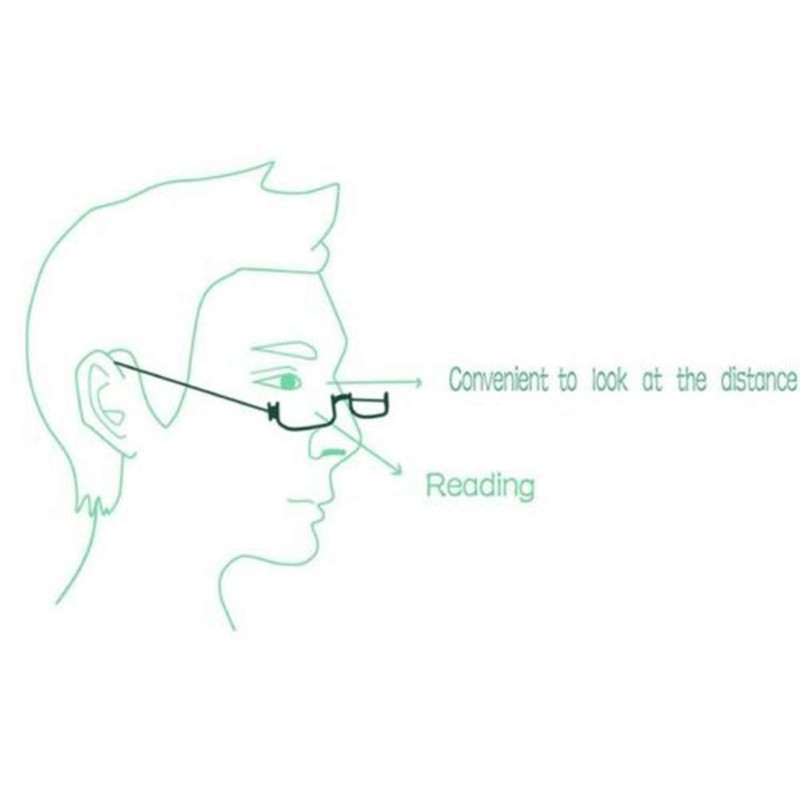 COVESATO Half Frame Reading Glasses, Half Metal Moon Readers for