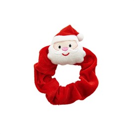 Christmas Scrunchie Hair Band Elastic Ponytail Tie Soft Colourful Funny Cute Xmas Girl Women Dress Up Red Santa Claus