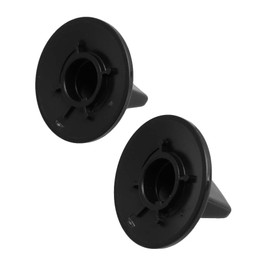 BQLZR 49x30mm Black Replacement for Electrical Knob Kit Range Knob Replacement Knob Handle Kit with Universal Insert Adapters for Oven/Range/Burner Replace Pack of 5