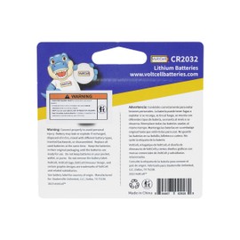 VoltCell CR2032 3V Lithium Coin Cell Battery, 6 Count Pack, Long Lasting, Mercury-Free, 7-Year Shelf Life