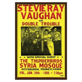 Fresh Prints of CT Showprint Concert Poster Stevie Ray Vaughan - Syria Mosque - 1986
