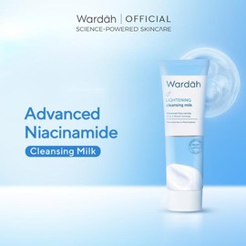 WARDAH Lightening Niacinamide Cleansing Milk 100 ml - Milk Cleanser dengan Advanced Niacinamide - Pembersih Wajah yang Mencerahkan - Untuk Semua Jenis Kulit - Skincare - 100 ml