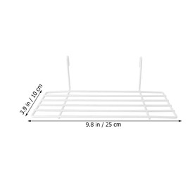 TEHAUX Bird Cage Perch Iron Frame Shelf with Hanging Hooks Wall Mounted Stand for Parrots Small Birds Resting and Display 9.8X3.9X2.8 Inch