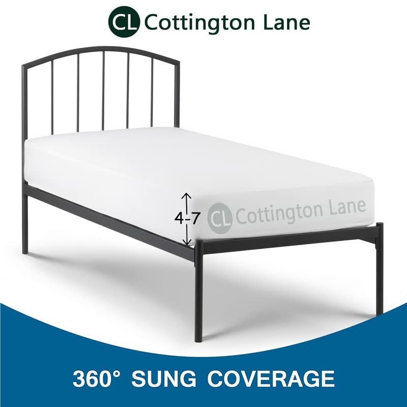 Cot Fitted Sheet 28 x 75-100% Egyptian Cotton - 1