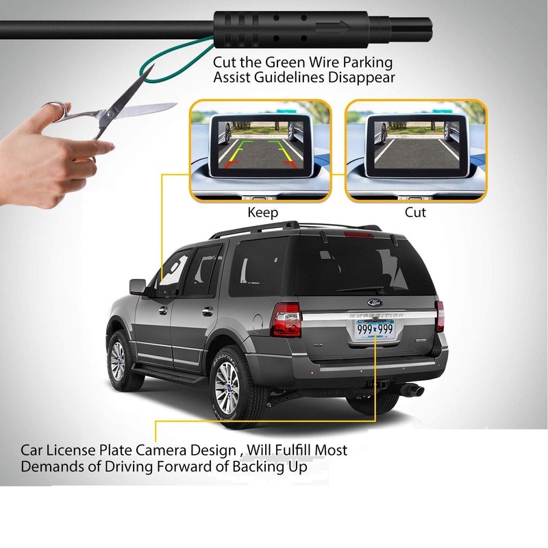 HD 720p Reversing Camera Waterproof Night Vision Rear View Camera