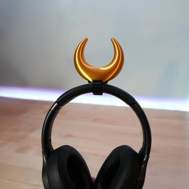 Crescent Moon for Headphones - Product Style: Gold | White Base