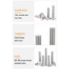 binifiMux - 6 tornillos de conexión para muebles, acero inoxidable