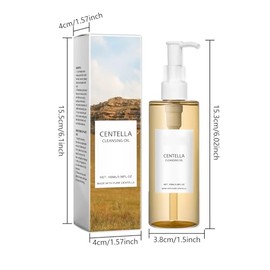 Ymiko Centellas Aceite Limpiador, Desmaquillante con Vitamina E, Enjuagues de Emulsión Rápida Limpio, con Extracto de Centellas, para Rostro y Labios 100ml (100ml)