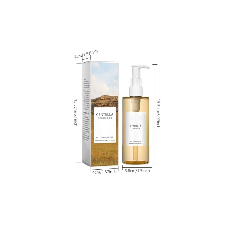 Ymiko Centellas Aceite Limpiador, Desmaquillante con Vitamina E, Enjuagues de