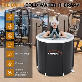 Large Ice Bath Tub, Portable Ice Baths Cold Plunge Tub for Athletes Cold Water Therapy and Adults Soaking Indoor/Outdoor (92 Gal)