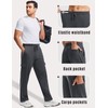 PINSPARK Cargo Sweats for Men with Pockets Baggy Cotton Sweatpants