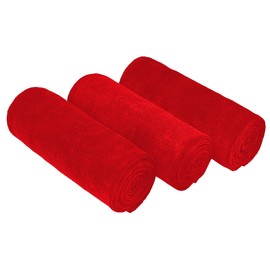 Gym Towels Fast Drying & Absorbent Microfiber Sports Towels Workout Sweat Towels for Fitness,Yoga,Camping 3Pack 40cm X80cm Red
