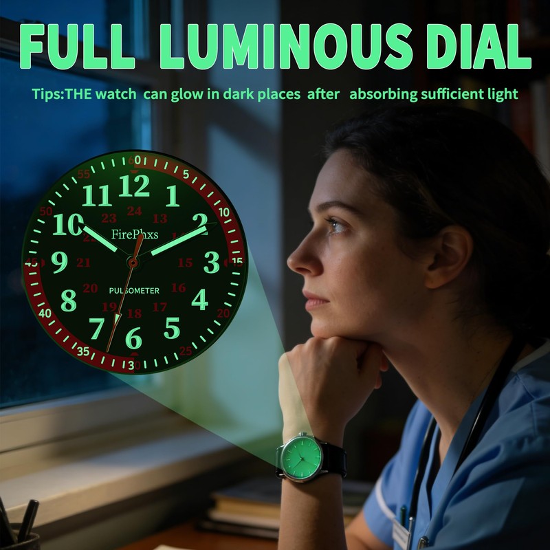 Blisshour Nurse Watch for Medical Students - Waterproof 12/24 Hour