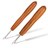 Easusy Seam Rippers, 2PCS Wood Handle Stitch Unpicker Tool, Quick