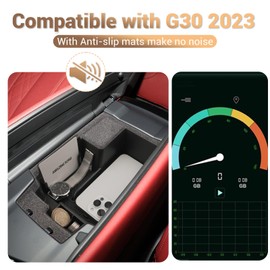 YEE PIN 5 Series 5 Series G30 G31 G38 2020 2021 2022 Centre Console Glove Box for Armrest Organiser Storage Box with Non-Slip Mat Car Accessories (5 Series 2020)