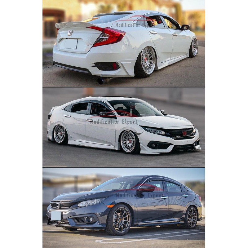 Fits for 2016-2021 Honda Civic 4 Door Sedan JDM Chrome