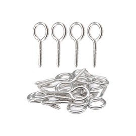 M3 x 1-1/2" Screw Eyes (20pcs) Small Eyelet Screws Lag Eye Bolt 18-8 Stainless Steel 304 Heavy Duty Vine Eyes Screw by IMScrews