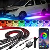 YUGUANG 4Pcs Underglow Kit for Car, APP Control Multicolor Car
