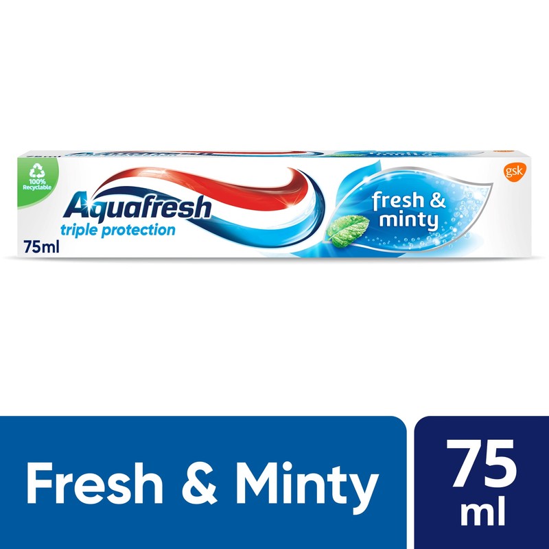 Aquafresh Toothpaste Triple Protection Fresh & Minty, 75 ml (Pack