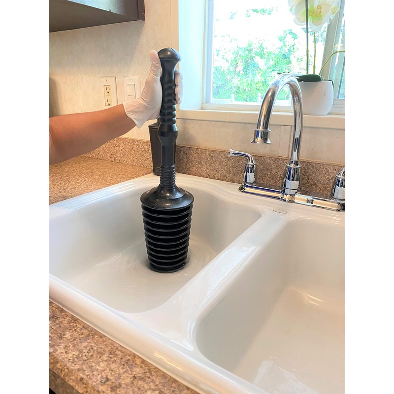 Master Plunger MP500-B3 Heavy Duty Bathroom Toilet Plunger Kit with