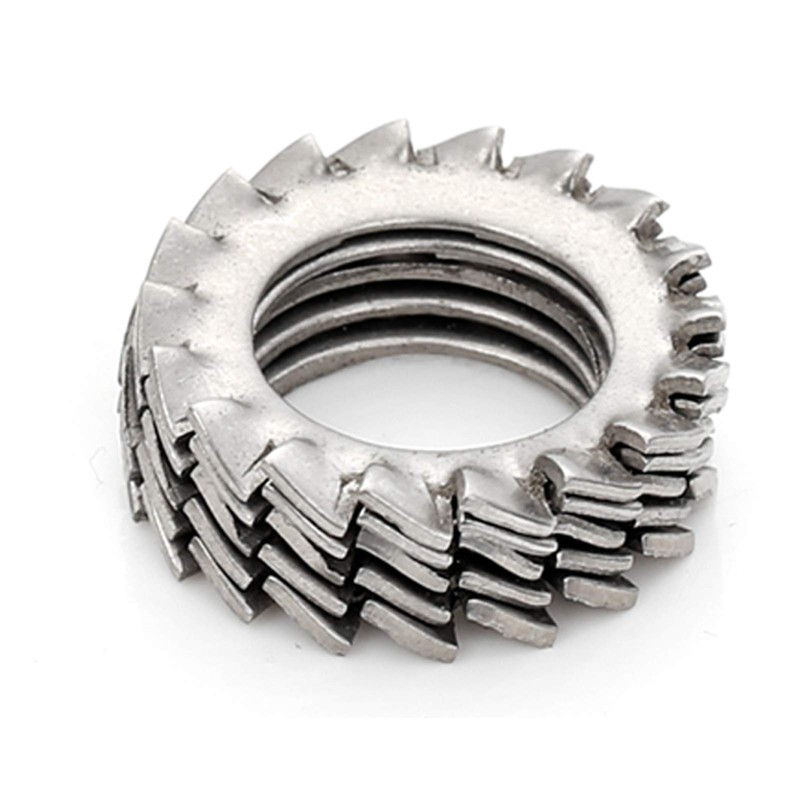 100Pcs 304 Stainless Steel External Tooth Star Lock Washers(M8)