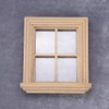 Miniature House Dollhouse Window Wooden Traditional Side Window Unpainted Mini