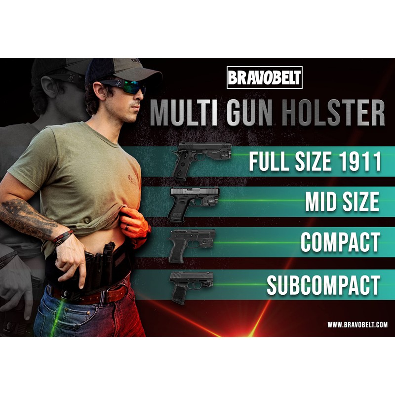 BravoBelt Laser Fit Edition - Belly Band Holster for Concealed