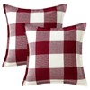 Sungeek Set of 2 Buffalo Plaid Tartan Cushion Covers, Decorative