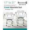 Shower Chair for Inside Shower with Adjustable Arms, 400lb Bathtub