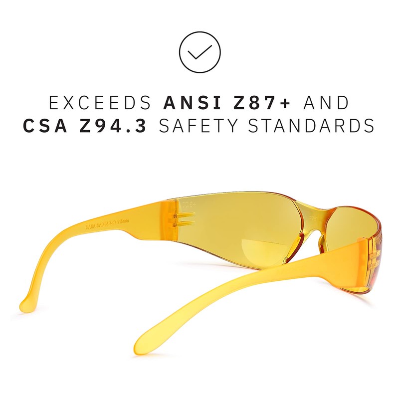 Gamma Ray Bifocal Reading Safety Glasses Readers