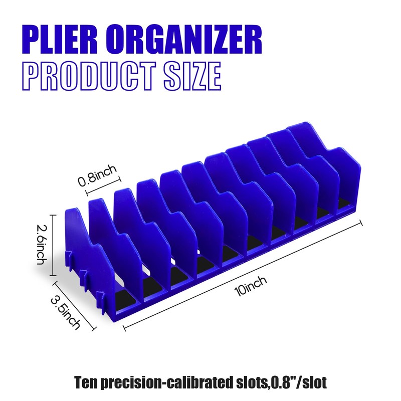 Eikovia Plier Orgainzer, 2 Pack ​Pliers Orgainzer Rack, 20 Slots