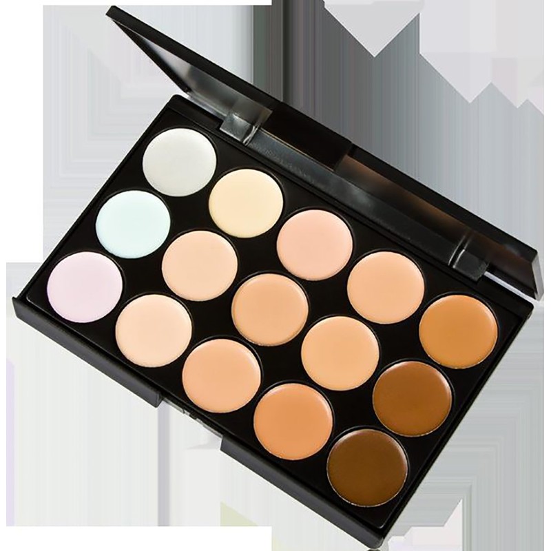 15 Colour CONCEALER PALETTE -Contour Palette, Highlight & Camouflage Palette,