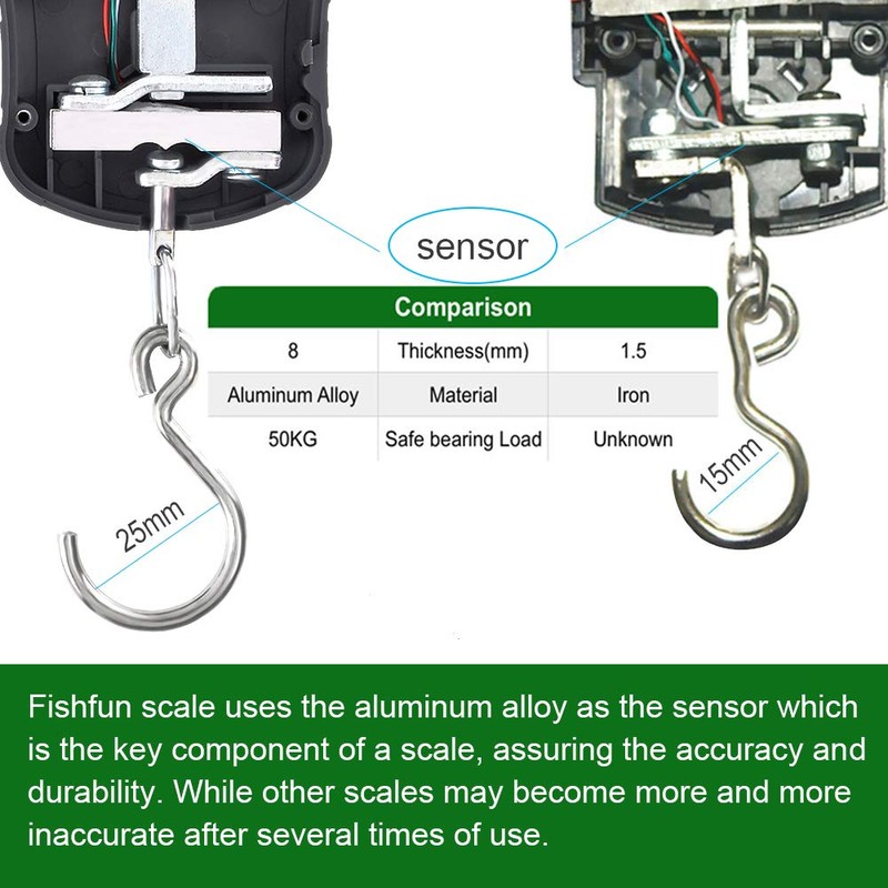 Fishfun Digital Fish Scale, Electronic Hanging Fish Weight Scale with