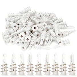 100 Pcs Self Drilling Drywall Anchors (Screws No Included), Expanding Plastic Screw Anchors, Dry Wall Heavy-Duty Wall Anchor for Drywall, Plaster Board, Sheetrock, Gypsum, Hollow Wall