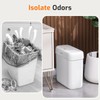 MOPALL Small Bathroom Trash Can with Lid, 3.2 Gallon /