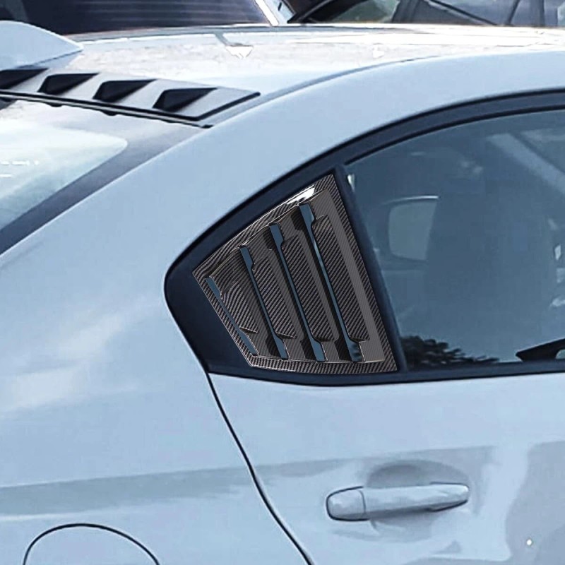 DLOVEG Rear Side Window Louvers for 2015-2021 Subaru WRX STI