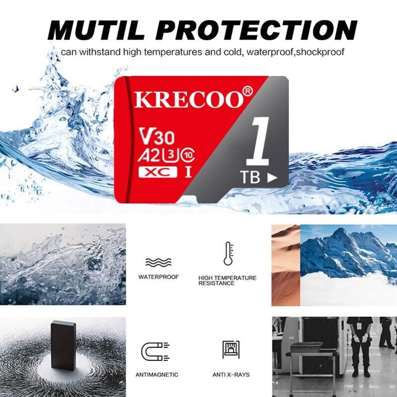KRECOO Micro SD Card Ultra Memory Card 1TB 4K TF