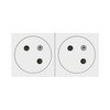 LEGRAND - Double Socket Pre-Wired with Earth Mosaic Surface Link