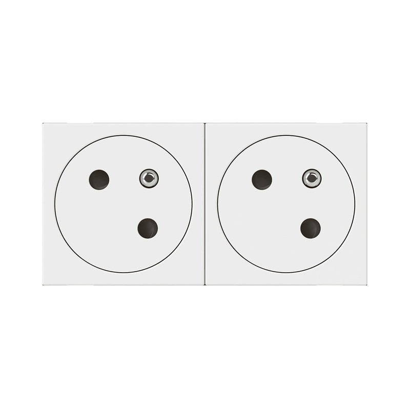 LEGRAND - Double Socket Pre-Wired with Earth Mosaic Surface Link