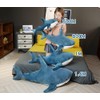 NatureMan 80 cm Shark Stuffed Animal Cushion, Soft Shark Plush
