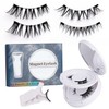 Magnetic false eyelashes,Long Lasting Reusable With Applicator,Magnetic Lashes,Natural Look No