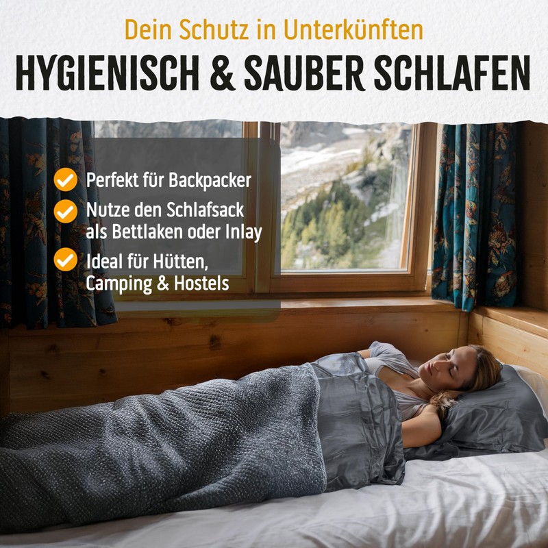 Backpacker's Journey Cabin Sleeping Bag (Only 168g), Ultra Lightweight and