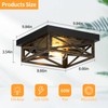 ZHU YAN 2 Pack Farmhouse Flush Mount Ceiling Light,Rustic Flush