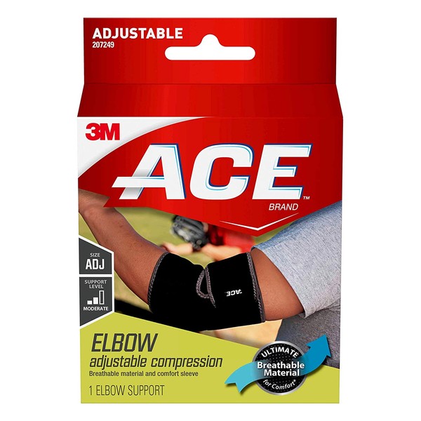 ACE-207249 Adjustable Elbow Support, One Size Fits Most,1 Count (Pack of 1)