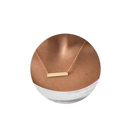 Dainty Bar Necklace for Women,Gold/Silver Cute Delicate Disc Necklcace,Trendy Elegant Dot Fashion Necklace (bar gold)