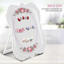 Nail Art Colour Display Card Stand 48 Pieces Nail Presentation Gel Display Stickers with Lace Design for Display DIY Nail Art Nail Salons