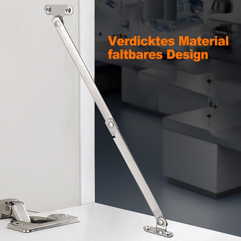 OioTuyi Pack of 2 flap holders, flap hinge, all-metal folding